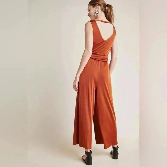 ❤️Host Picks❤️Anthropologie Maeve Enchantment  Copper Rust Jumpsuit XL NWT $170 - Picture 3 of 11